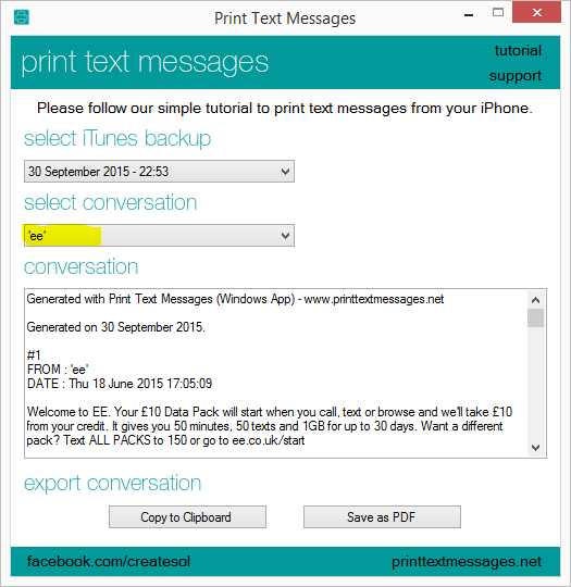 how do i print text messages from my macbook